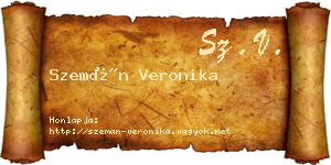 Szemán Veronika névjegykártya